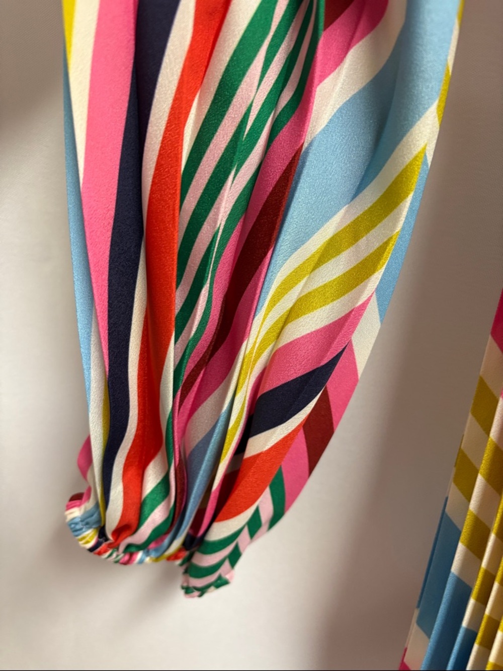 Boden Multicolor Striped Midi Dress - Pink, Green, Blue, Yellow, Red - Picture 6 of 7